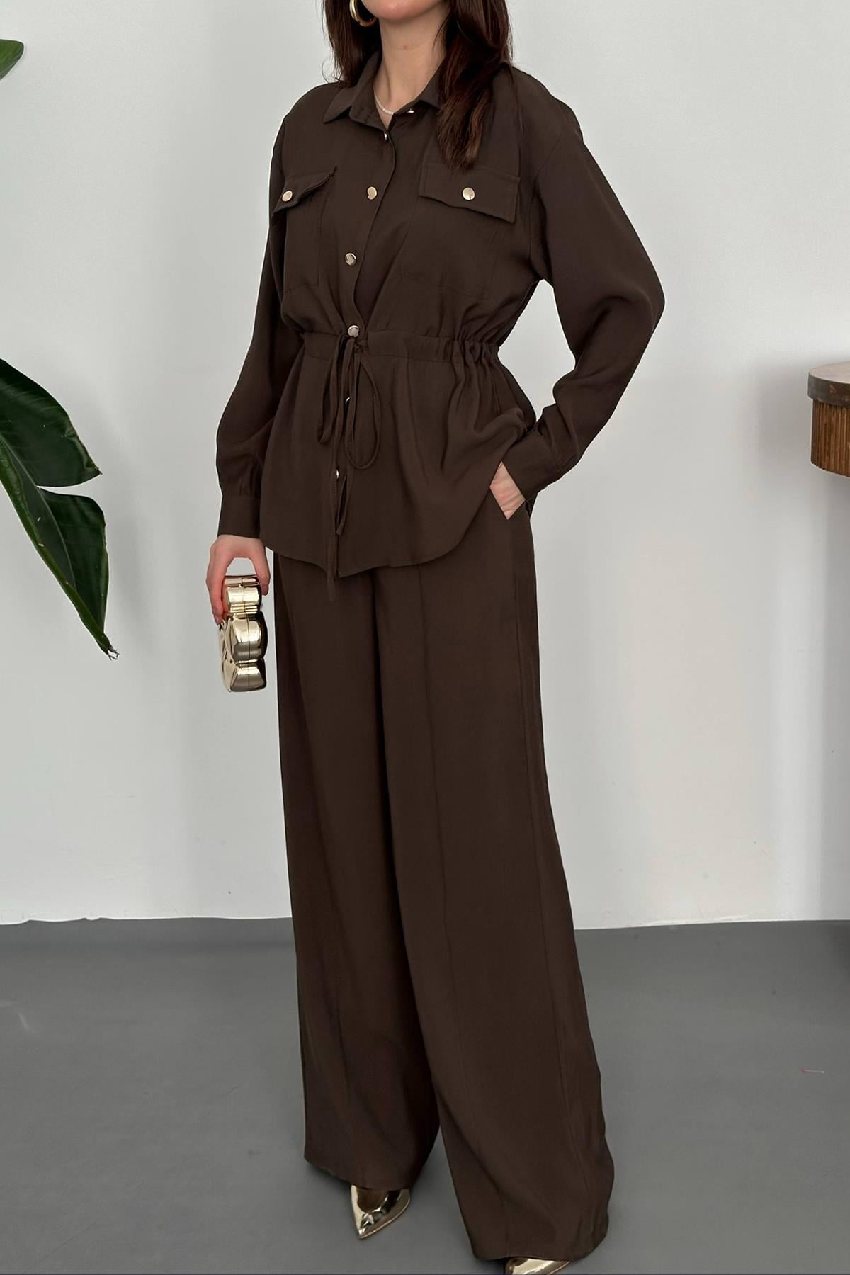 Brown Elegant Casual Set
